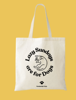 Totebag "Lazy Sundays are for dogs"