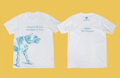 Playera Blanca "Un perro de raza no mejora tu raza"