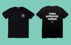 Playera Negra "Tono Approved Human V2"